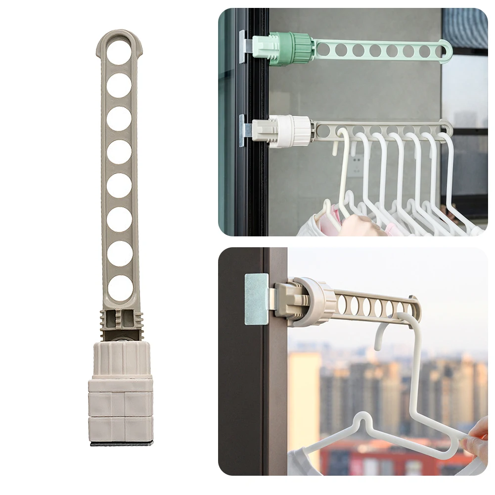 

Portable 8 Hole Clothes Rod Outdoor Travel Clothes Hanger Indoor Hanging Rack Adjustable Removable Mobile Clothes Drying Rack