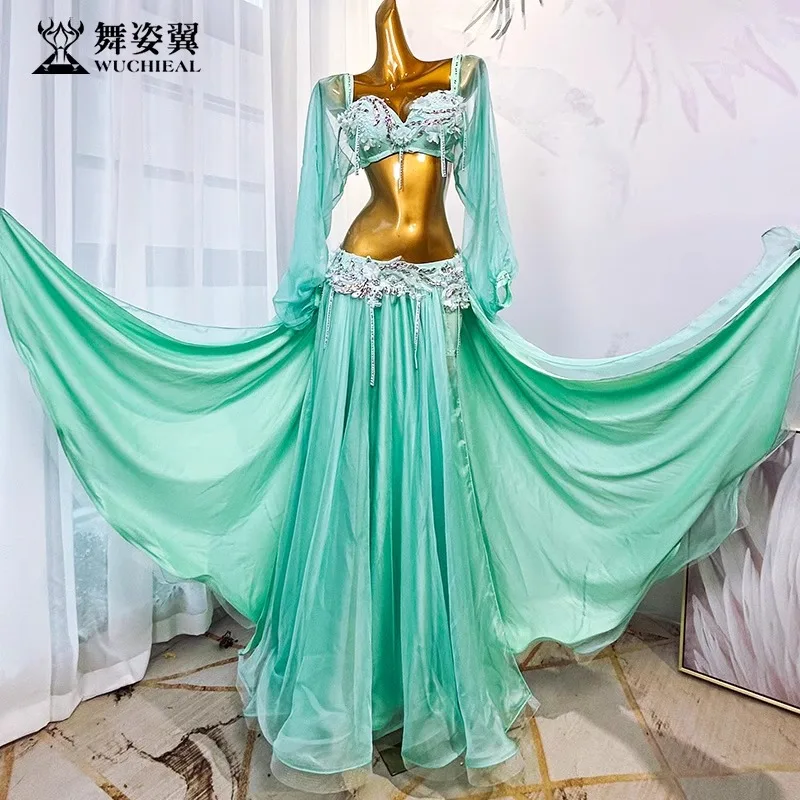 Костюм для танца живота тренировочное платье новинка 2024 комплект с бриллиантами