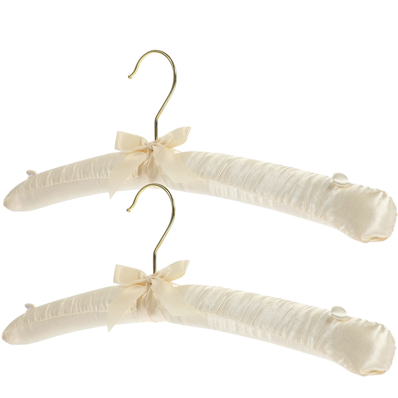 

Hanger Hangers Clothes Padded Dress Wedding Sponge Satin Bridedrying Clothsilk Standard Trousers Home Heavy Duty Shoulder Pants
