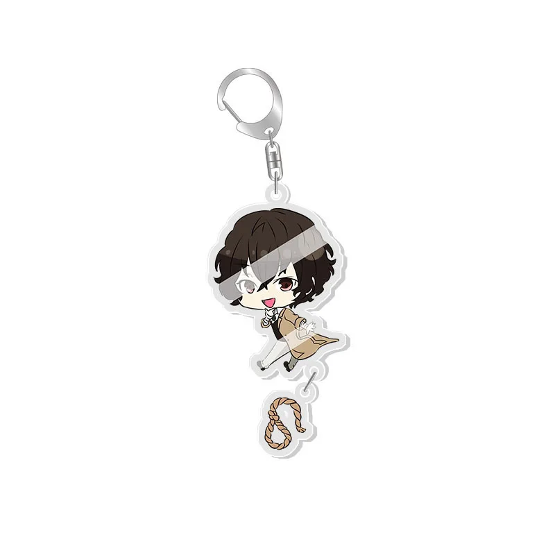 Брелок для собак Izumi Kyouka Nakajima Atsushi Dazai Osamu Ryunosuke Akutagawa Cosplay Anime Key Chain Pendant Cartoon Badge
