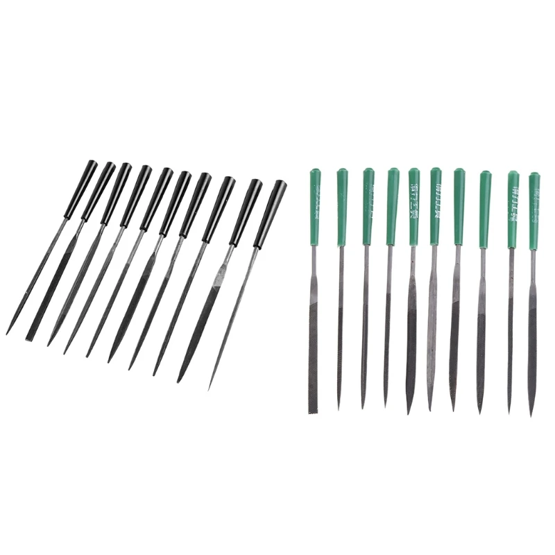 

Mini Diamond Needle File Set 10Pcs High Hardness Needle File Jewelry File Set Dipped Handles Needle File Set