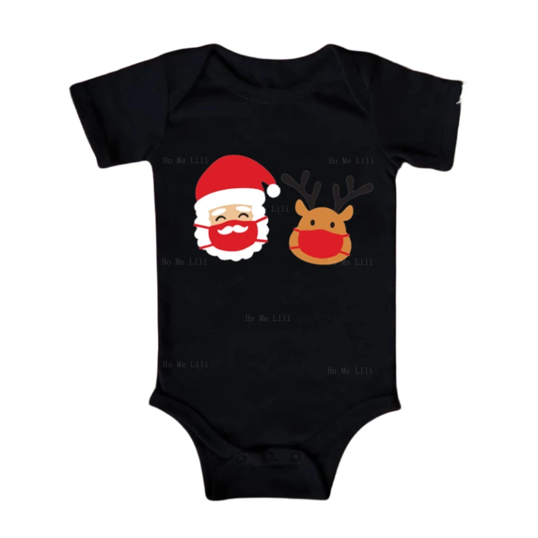 

Милая Новогодняя одежда детское боди с рождественским Сантой для мальчиков и девочек красный комбинезон для новорожденных с коротким рукавом для беременных