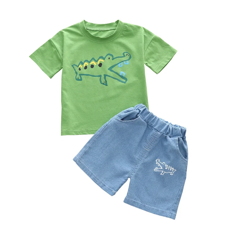 

New Baby Clothes Suit Summer Children Boys Girls Fashion T-Shirt Shorts 2Pcs/Sets Toddler Casual Cotton Clothing Kids Tracksuits