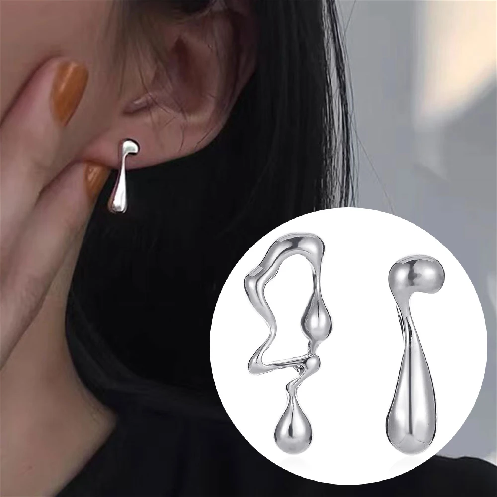 

Irregular Note Earrings for Women Simple Novelty Geometric Note Water Drop Studs Ear Korean Style Femme DIY Jewelry Gifts 2023
