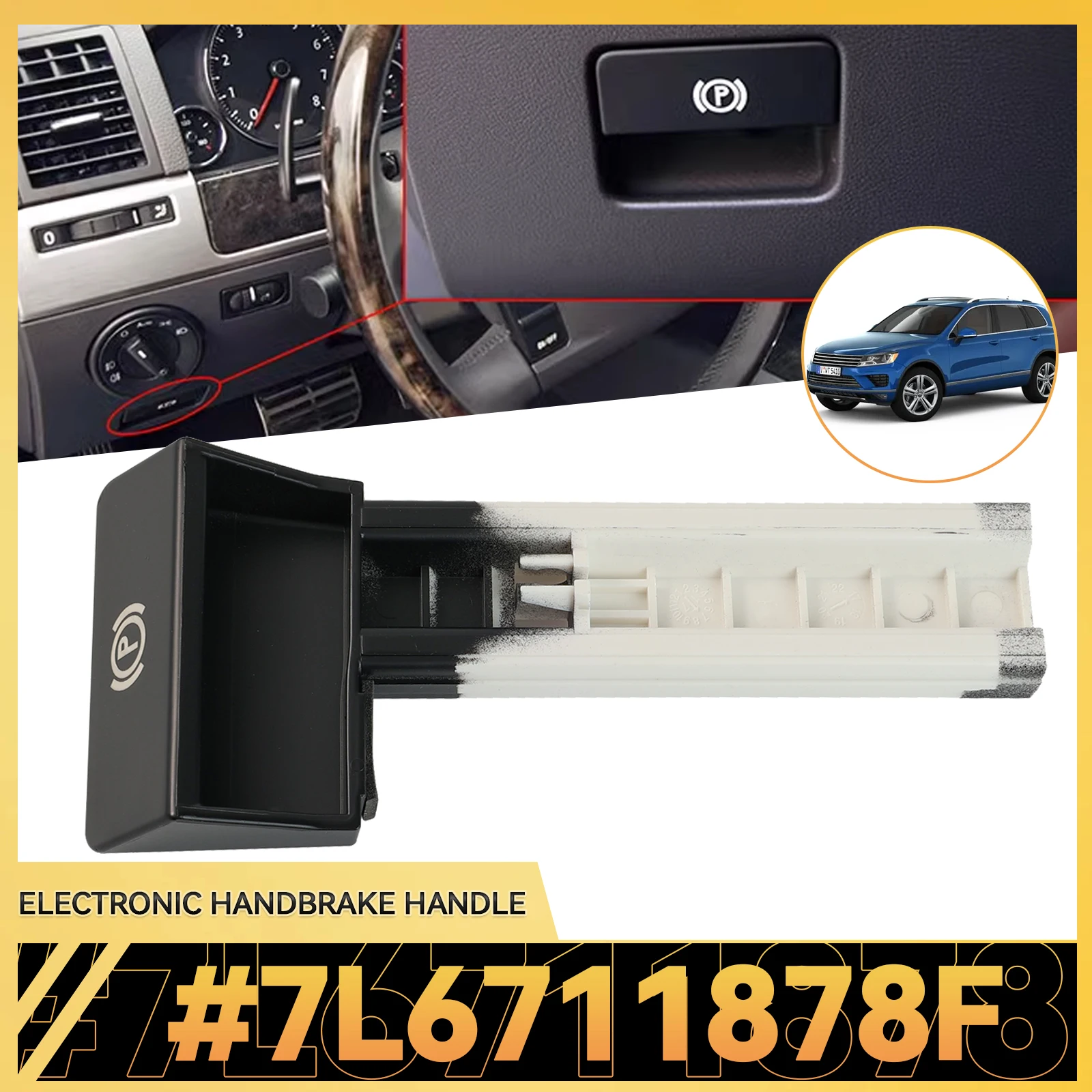 Левый переключатель для стояночного тормоза VW Touareg LHD 2002-10 ручка ручного 7L6711878F 7L6