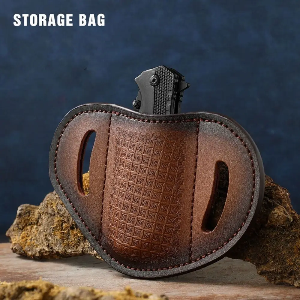 Новый портативный складной чехол для ножа карманный коричневый фонарик петля