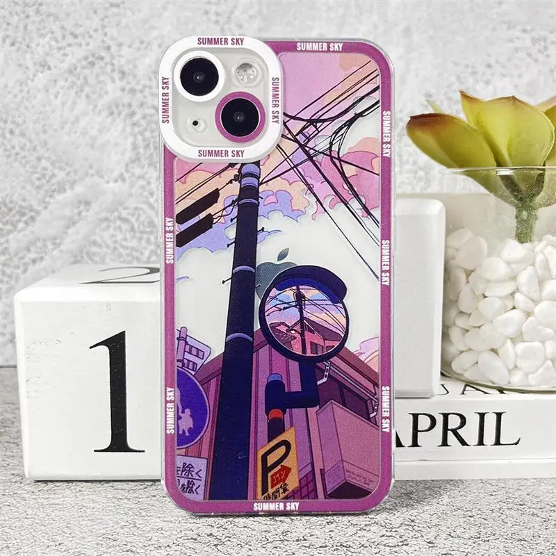 Чехол с аниме пейзажем для Xiaomi Redmi Note 12 4G 11 10 13 Pro Plus 9S 10S 12S 11S 13C 12C 9 A1 A2 9A 9C чехол