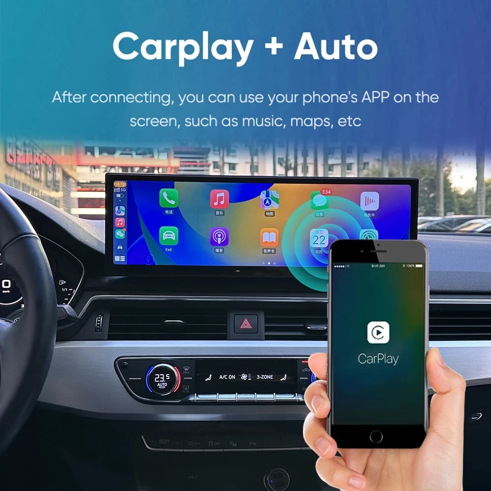 14 9 "Android 13.0 Беспроводной Carplay Auto для Audi A4L A4 B9 A5 2017-2019 Автомобильный радиоприемник