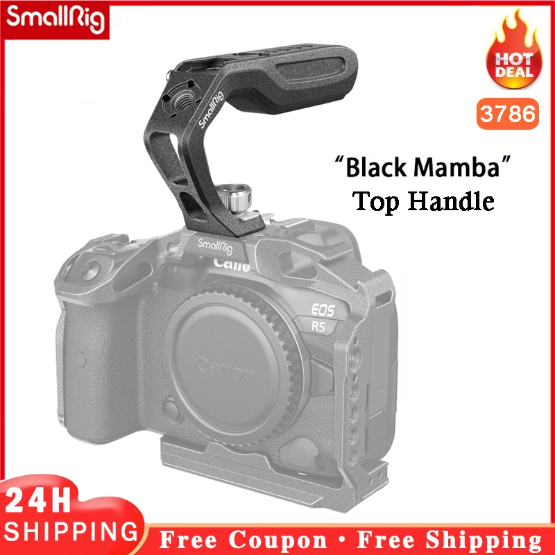 SmallRig Black Mamba Top Handle 3786 Camera Cage Kit for Canon EOS R5 & R6 & R5 C Camera 3233/3234