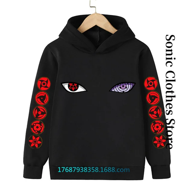 

Толстовка с капюшоном для мальчиков и девочек, Повседневный свитер с аниме рисунком Наруто, одежда Какаси, весна-осень