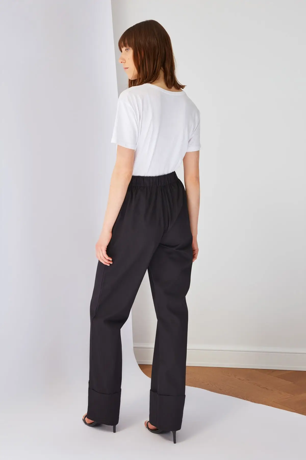 

Wheel Black High Waist Pants Women's Islamic Clothing Pants