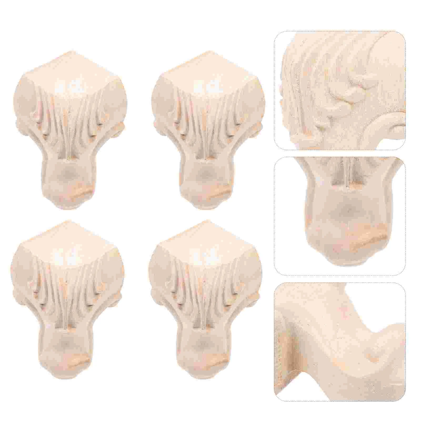 

4pcs Carving Wooden Chair Legs Furniture Legs Furniture Wooden Replacement Chairs
