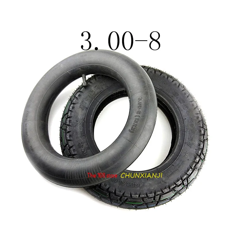 

High Quality 3.00-8 / 300-8 Tire & Inner Tube 4PR Tyre Fits Gas and Electric Scooters Warehouse Vehicles Mini Motorcycle