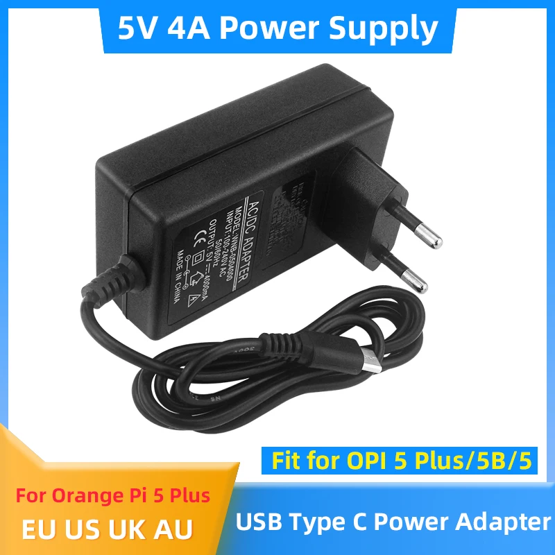 Адаптер питания 5 в 4 а зарядное устройство 20 Вт USB Тип