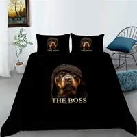 european pattern hot sale bed linen soft bedding set 3d digital dog printing 23pcs duvet cover set esdeeuus size