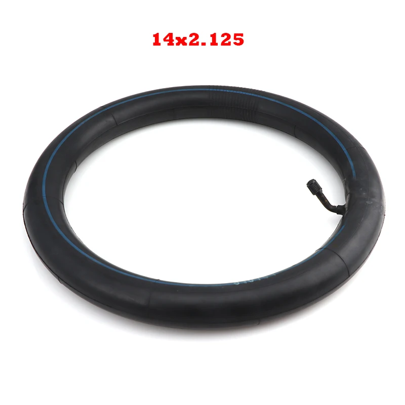 

14 x 2.125 Inner Tube with a Bent Angle Valve Stem fits many gas electric scooters 14x2.125