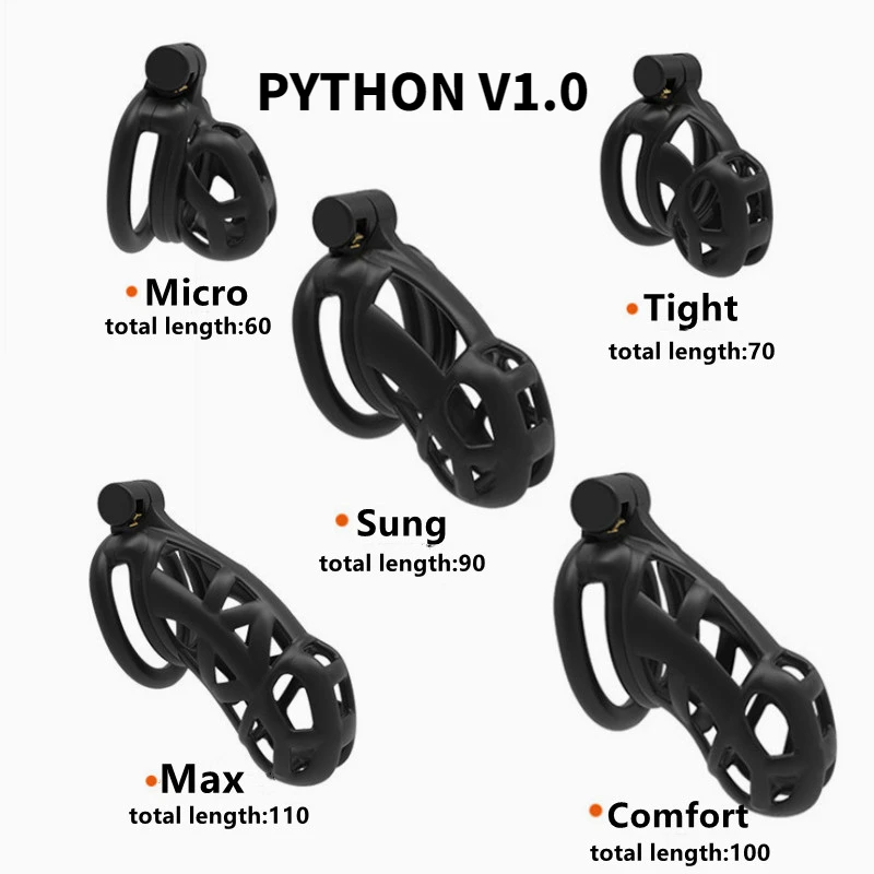 Мужская клетка верности питон V1.0 3D Кобра на пенис с 4 кольцами манжета устройство