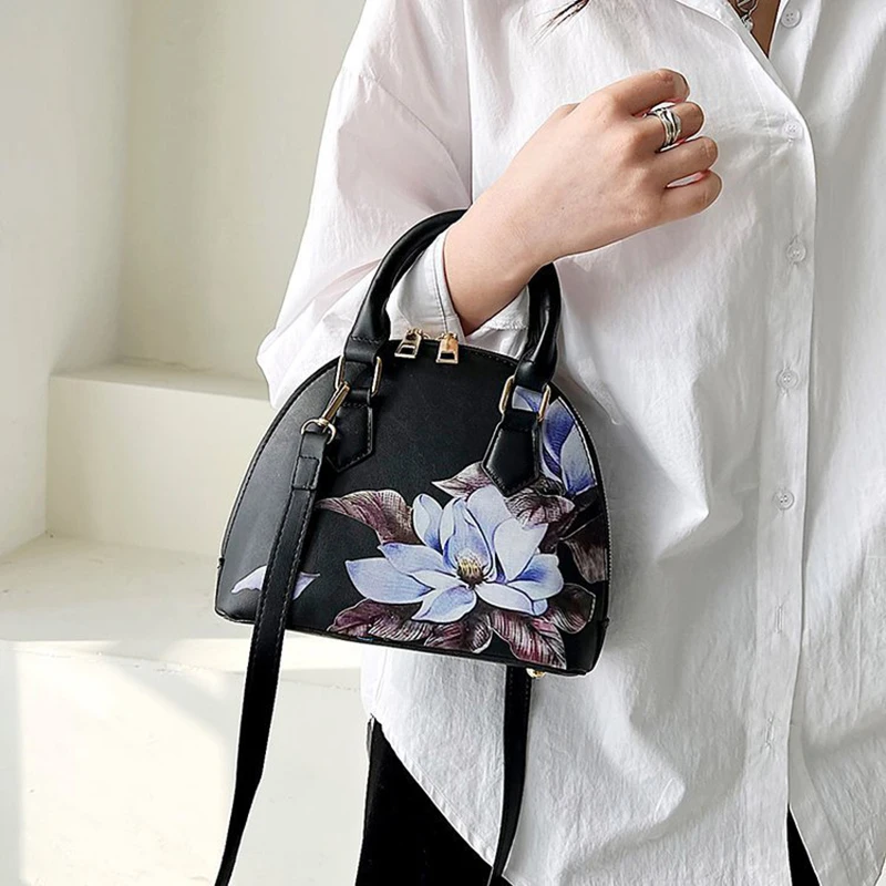 

Floral Luxury Crossbody Shoulder Bag Fashion Designer Shell Tote Bags for Women Handbags Mini Women's Bag 2022 Trend Aesthetic
