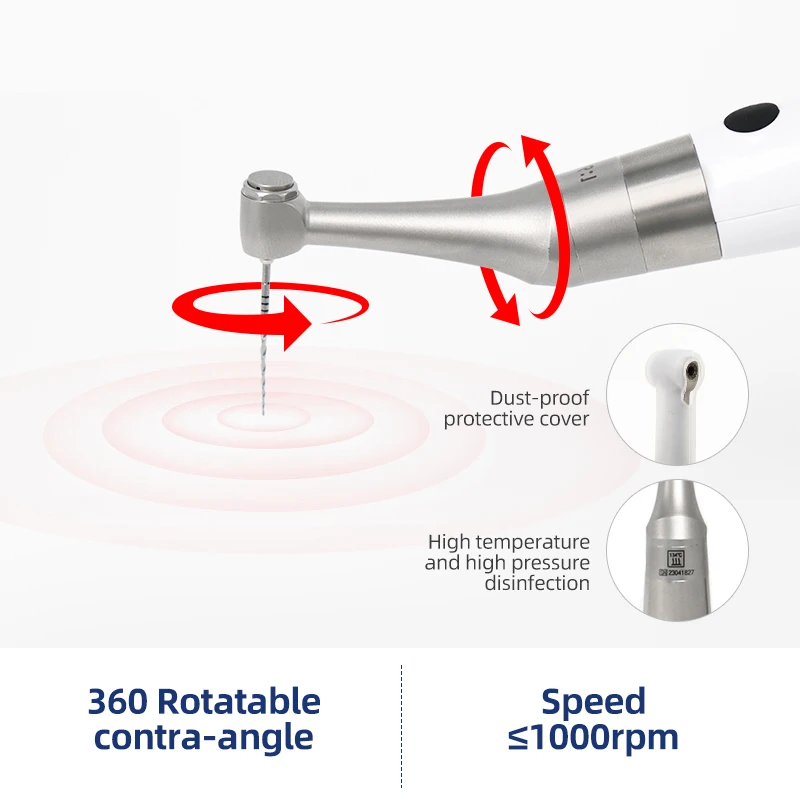 Эндодвигатель 2023 с локатором вершины Контракут 16:1 держателями файлов