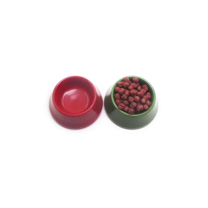 

New 1/12 Dollhouse Miniature Pet Dog Food On Bowl Kitchen Garden Decor Doll House Accessories