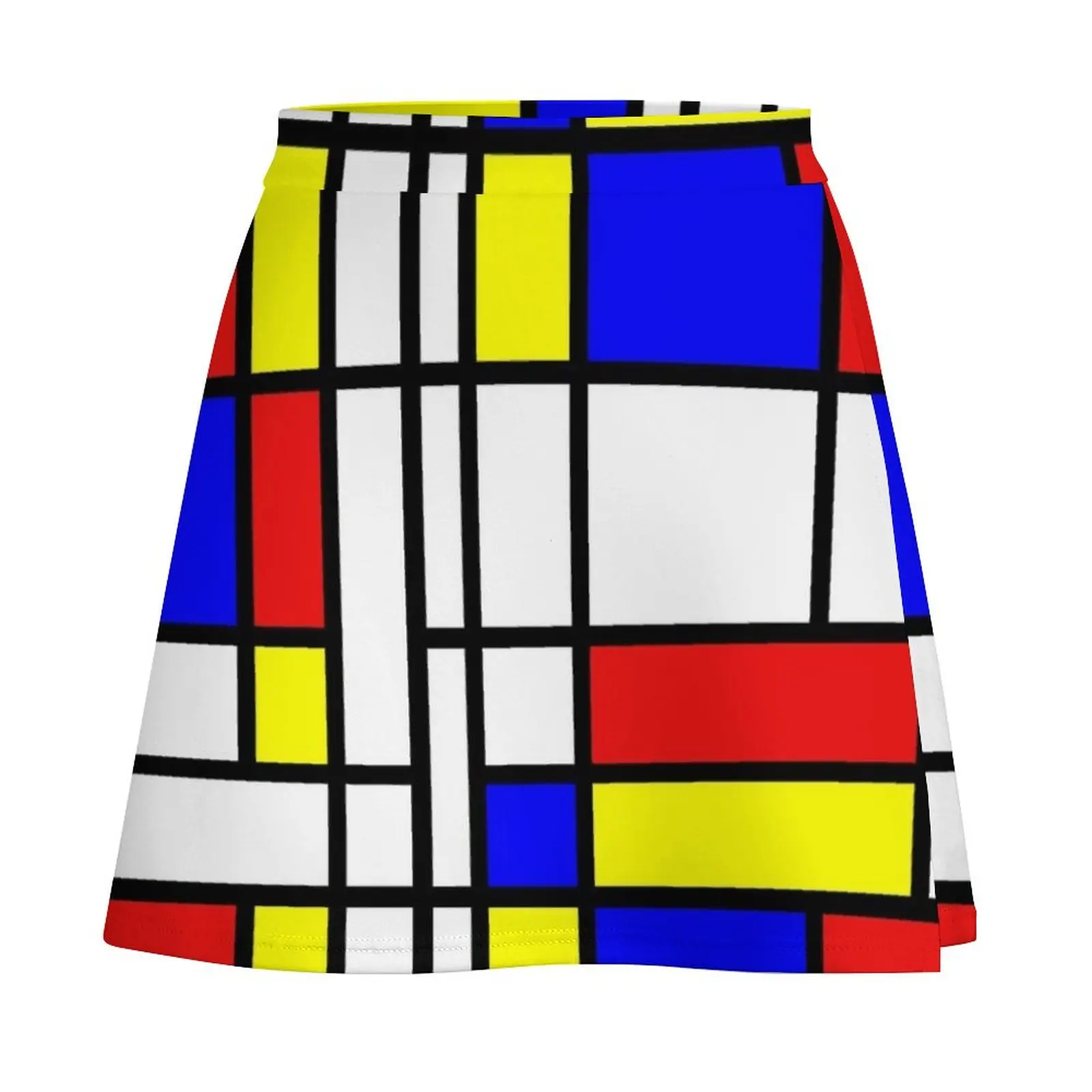 Мини-юбка с узором в стиле ретро Mondrian мини-юбка винтажная одежда 90-х годов