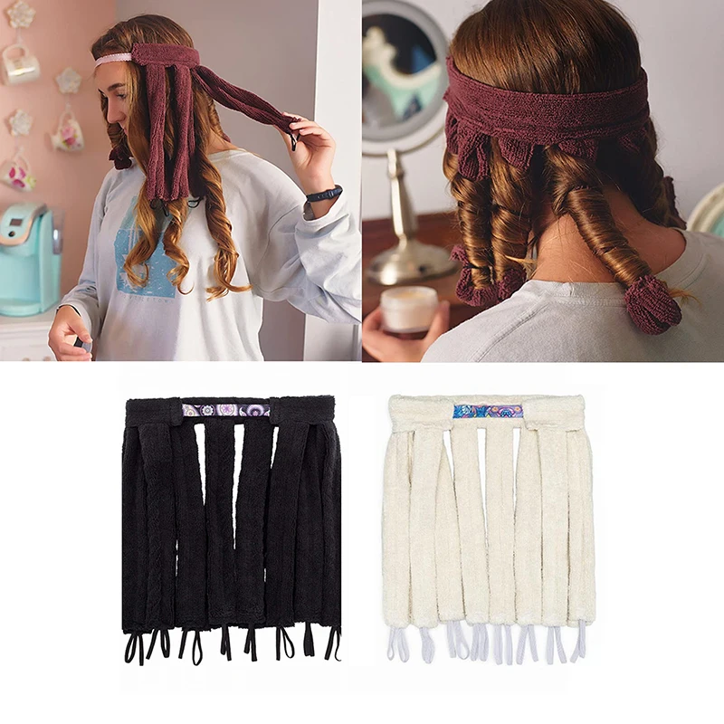

Lazy Hair Curler Hair Rollers Heatless Curling Rod Suede Headband Curls Sleeping