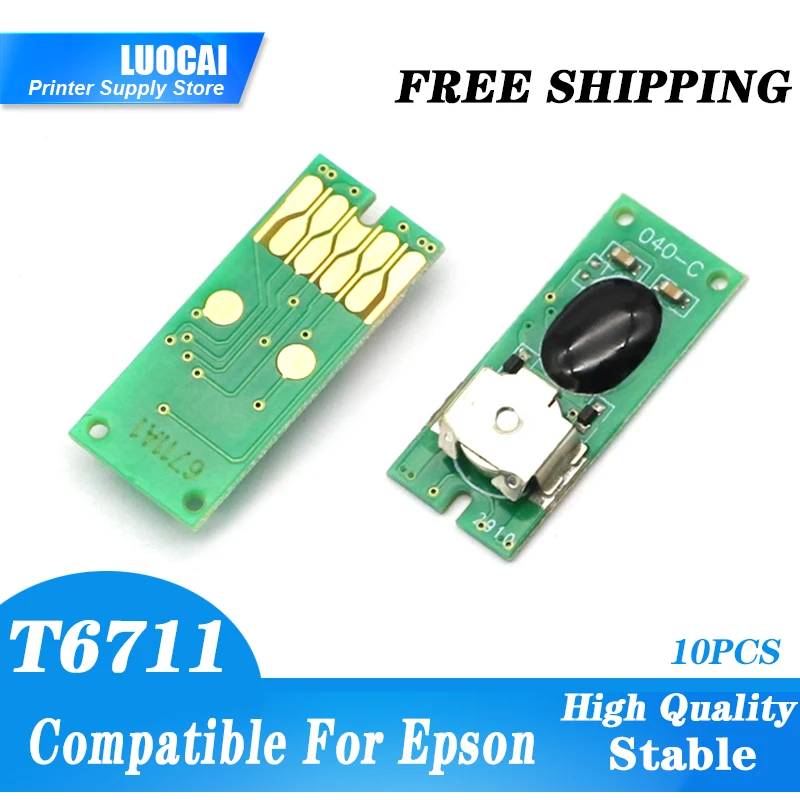 

T6711, чернила для отходов/чип для резервуара для обслуживания Epson, задняя фотография