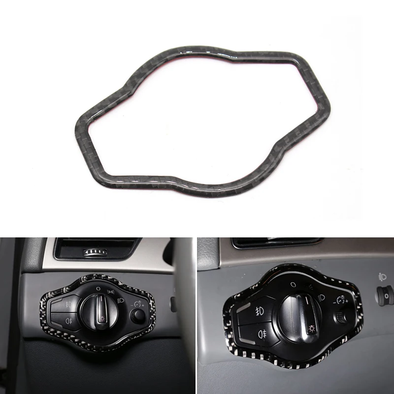 

Стайлинг автомобиля, наклейка из натурального углеродного волокна для внутренней фары, кнопки переключения, рамка, наклейка, отделка крышк...