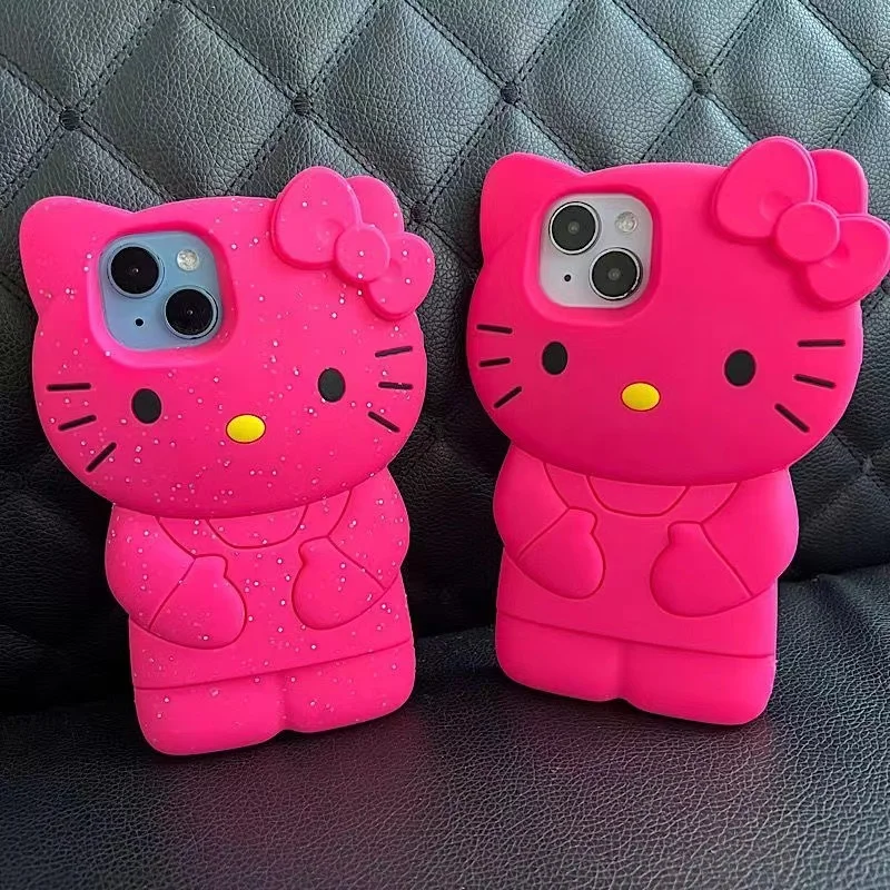 

Hellokittys Y2K Sanrioed мультфильм чехол для телефона Iphone14 13 12 11 аниме милый мягкий большой силиконовый защитный чехол для Iphone подарки