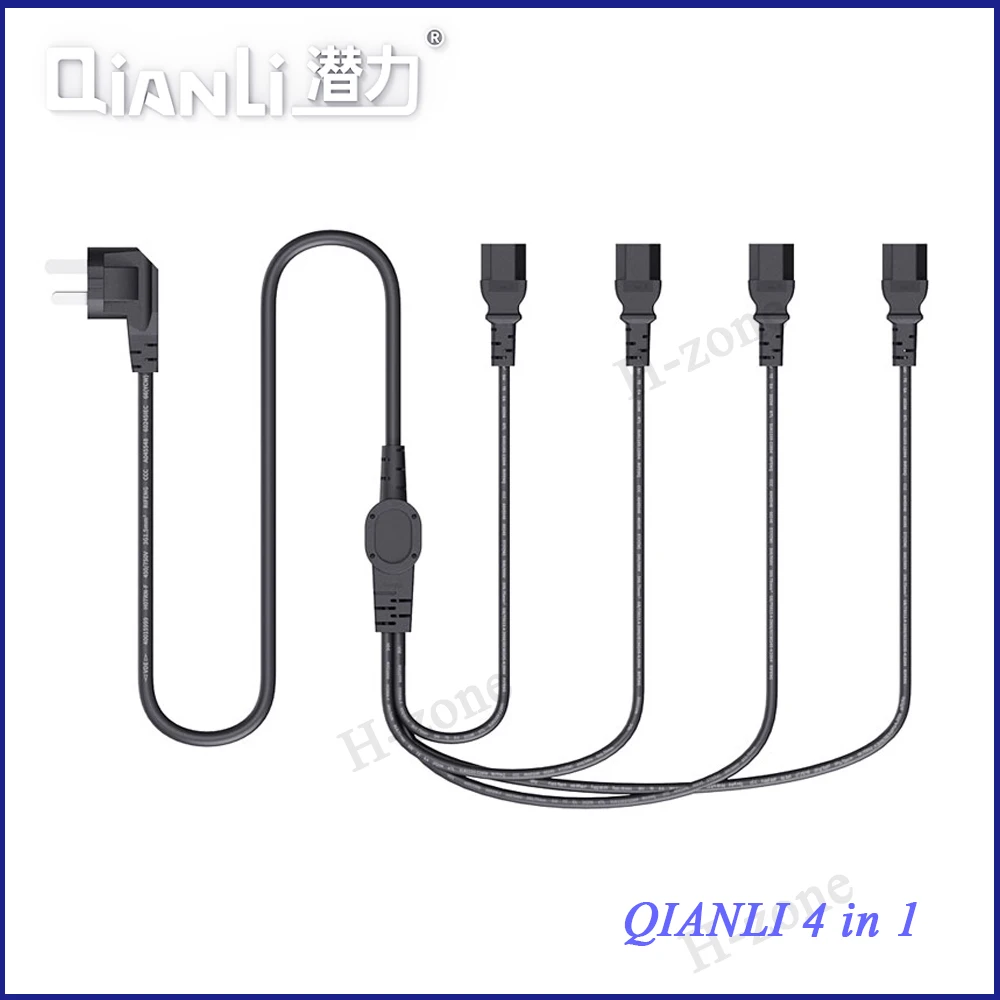 

QIANLI computer charging cable pure copper rubber 4 in 1 power cord extension cord Universal For Computer Laptop Power Cord