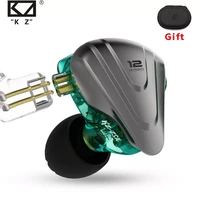 kz zsx metal earphones 5ba1dd hybrid technology 12 driver hifi bass earbuds in ear monitor headphones noise cancelling headset