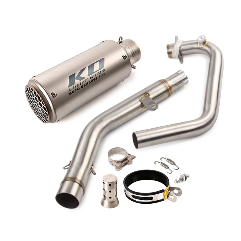 Slip On KPT200 Motorcycle Exhaust System Escape Muffler Silencer Front Link Pipe Connector Tube for LIFAN KPT200 Any Year