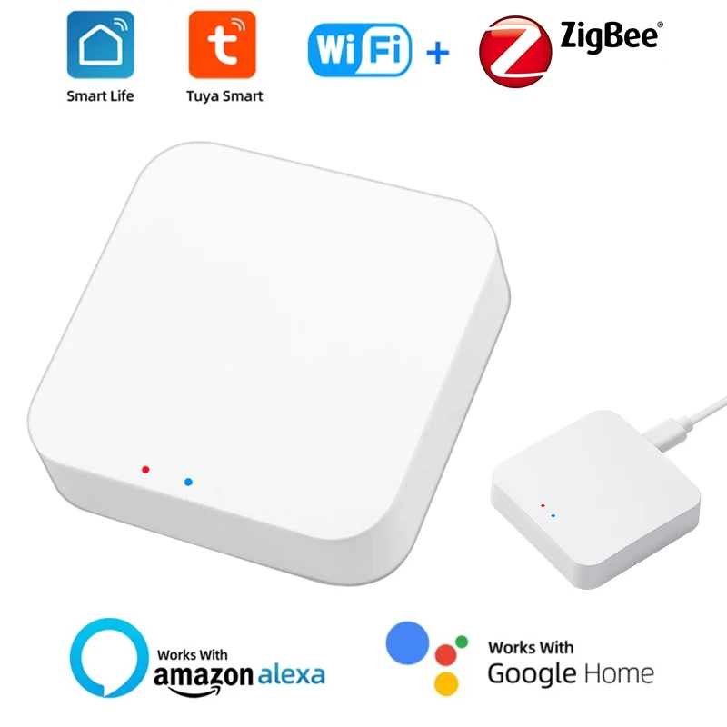 

Tuya ZigBee 3.0 Smart Gateway Hub Multi-Mode Smart Home Bridge WIFI Bluetooth APP Wireless Remote Control For Alexa Google Home