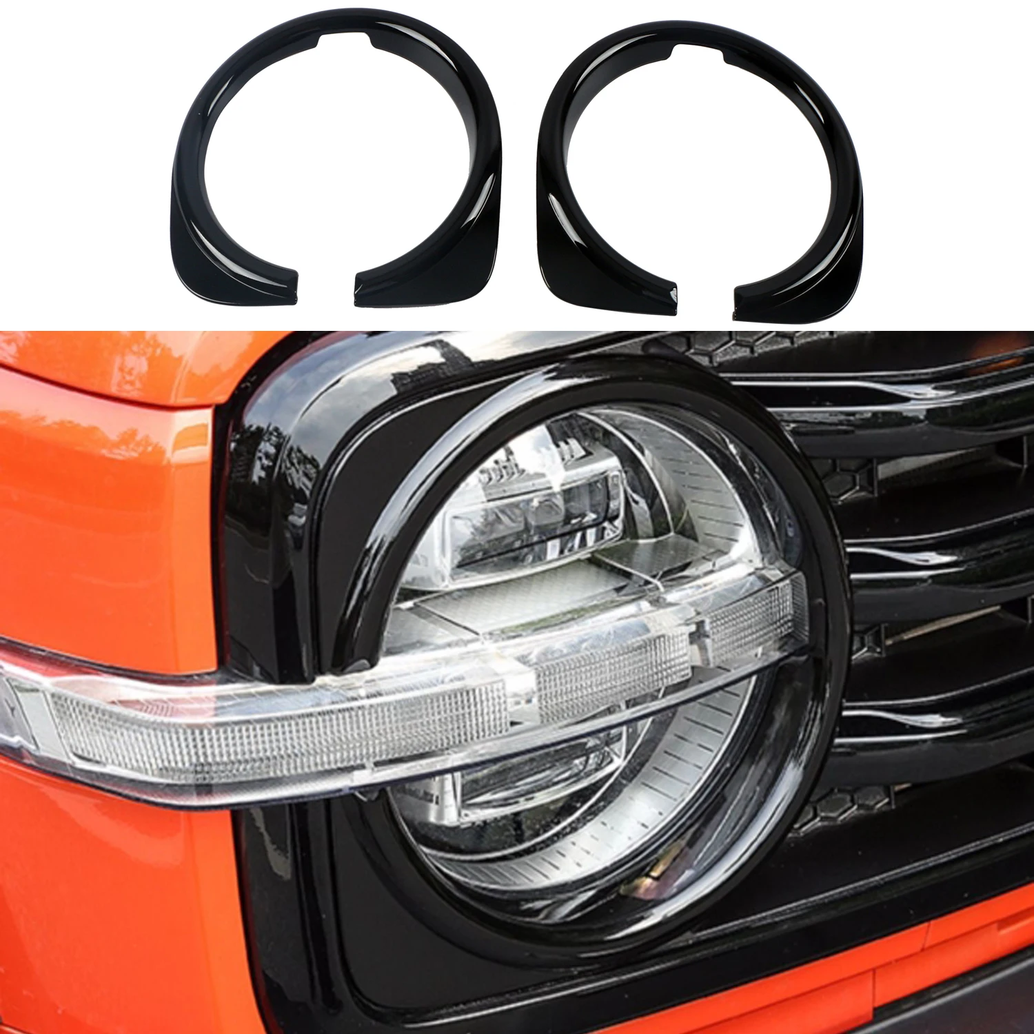 Подходит для GWM Tank 300 2020-2024 Передняя головка фотовспышки отделка 2 шт.