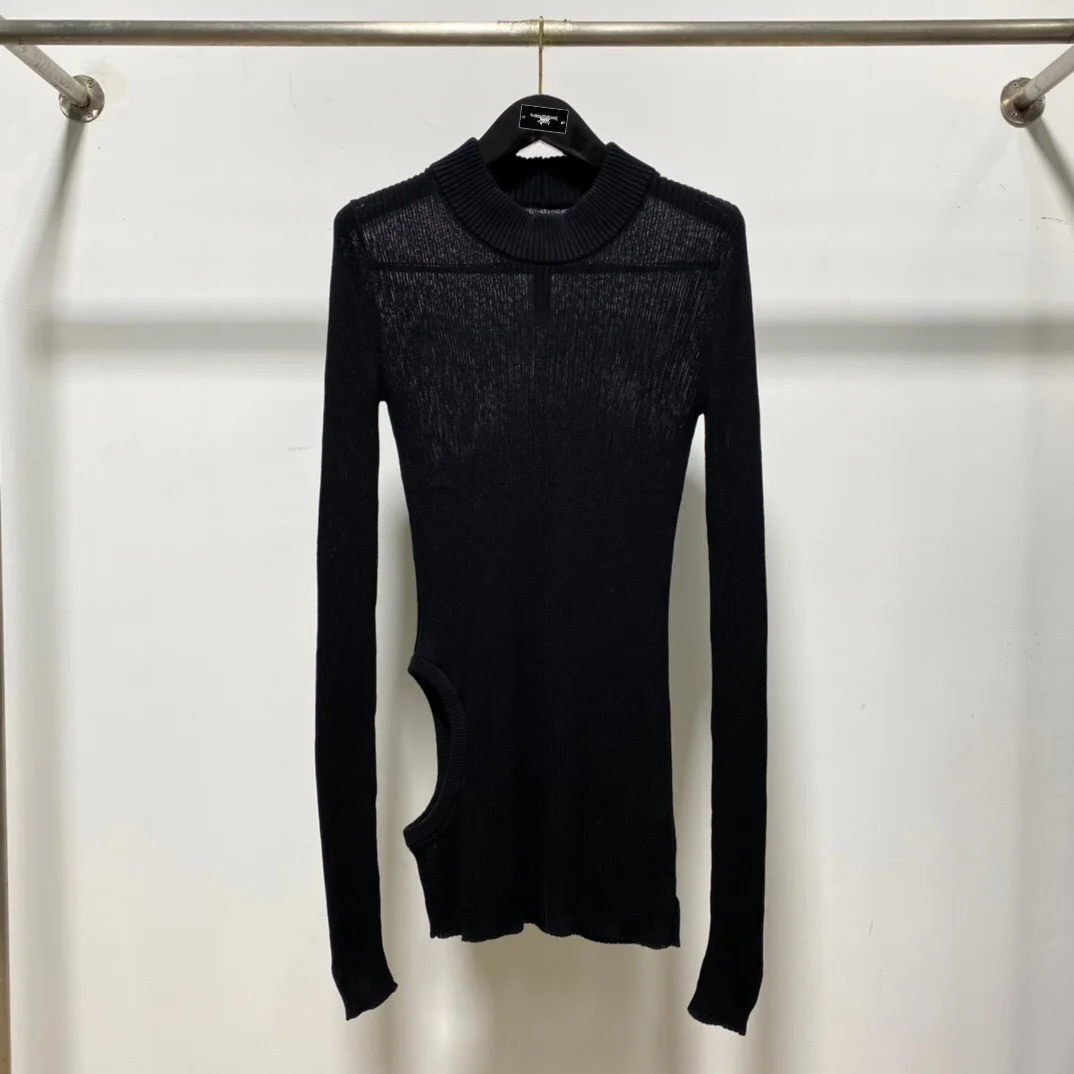 

Owen Seak Women Cotton Pullover Sweater Gothic Knitting High Street Clothing Spring Black Women Coats Sweater