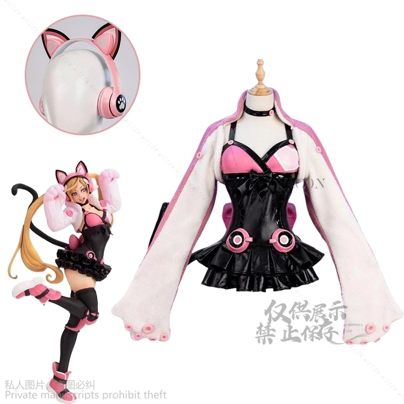 Аниме игра Tekken косплей Lucky Chloe Neko пушистый комбинезон Лолита сексуальный костюм