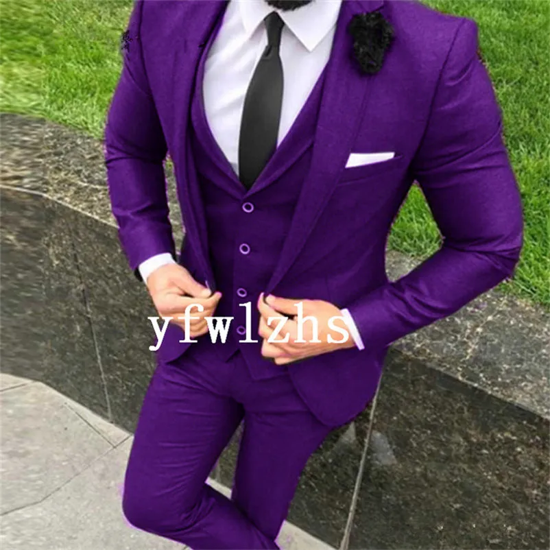 

Customize Groom Tuxedos Grey Men's Suit Jacket Blazers Halloween Costume Elegant For Luxury Man Suit's For Wedding 241