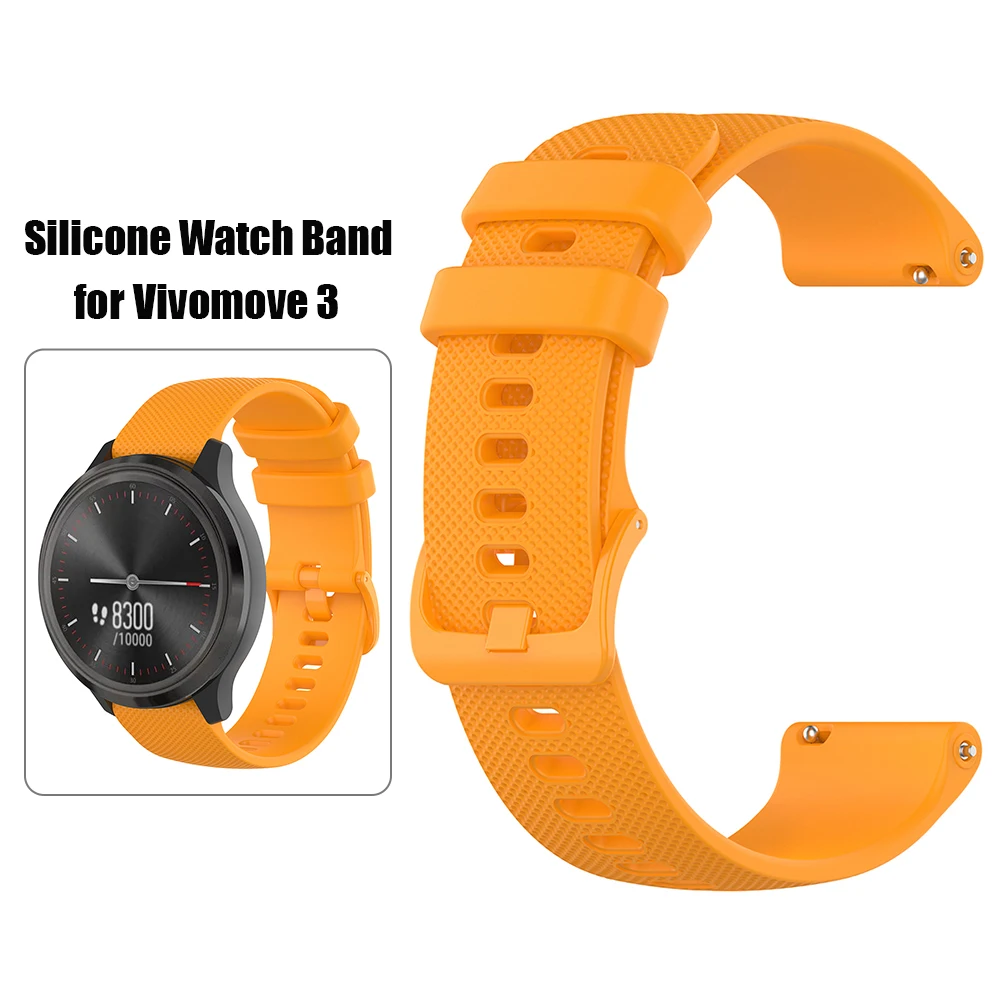 

Ремешок силиконовый для наручных часов Garmin Vivomove 3/Move Luxe