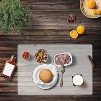 inyahome protective plastic placemats sheets for dining table mats for kitchen and parties cups office kitchen housewarming gift