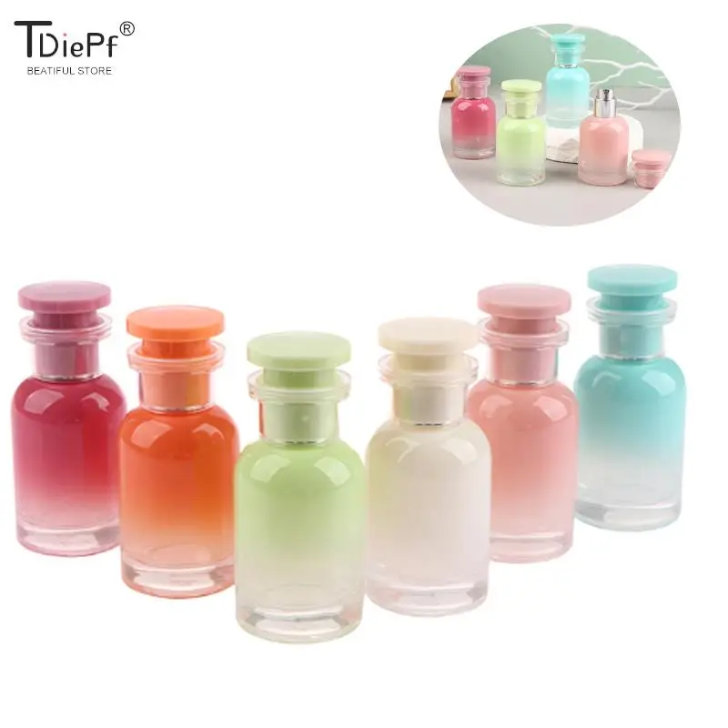 

30ml Mini Candy Colored Glass Perfume Dispenser Bottle Exquisite Empty Bottle Portable Spray Perfume Dispenser High Quality 1pcs