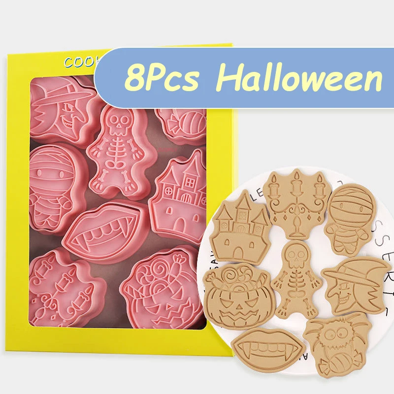 Вырубные формочки для печенья Хэллоуина "Привидение", "Череп" и "Замок"; пресс-штамп для декорирования тортов и формы для выдавливания; инструменты для украшения тортов; товары для вечеринок.