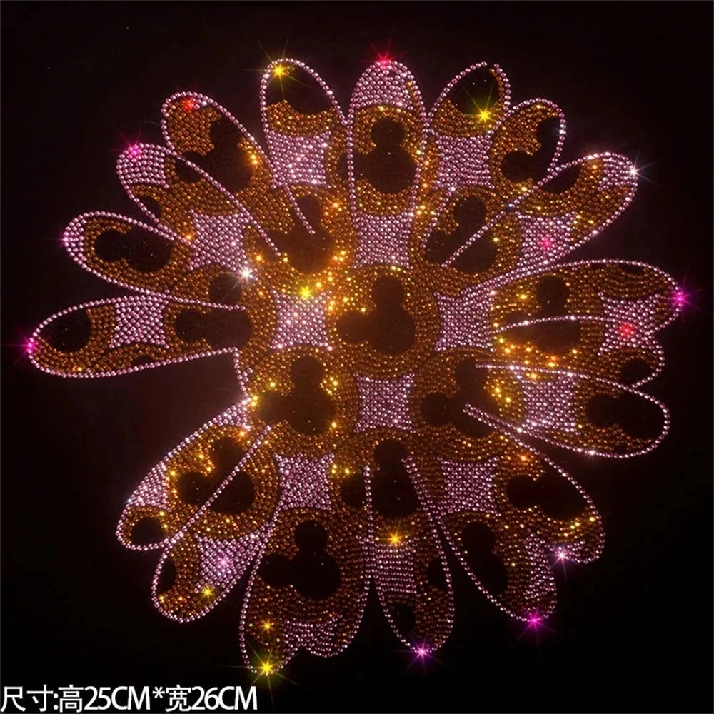 Блестящие цветы модные большие тканевые наклейки горячие Алмазные блестки