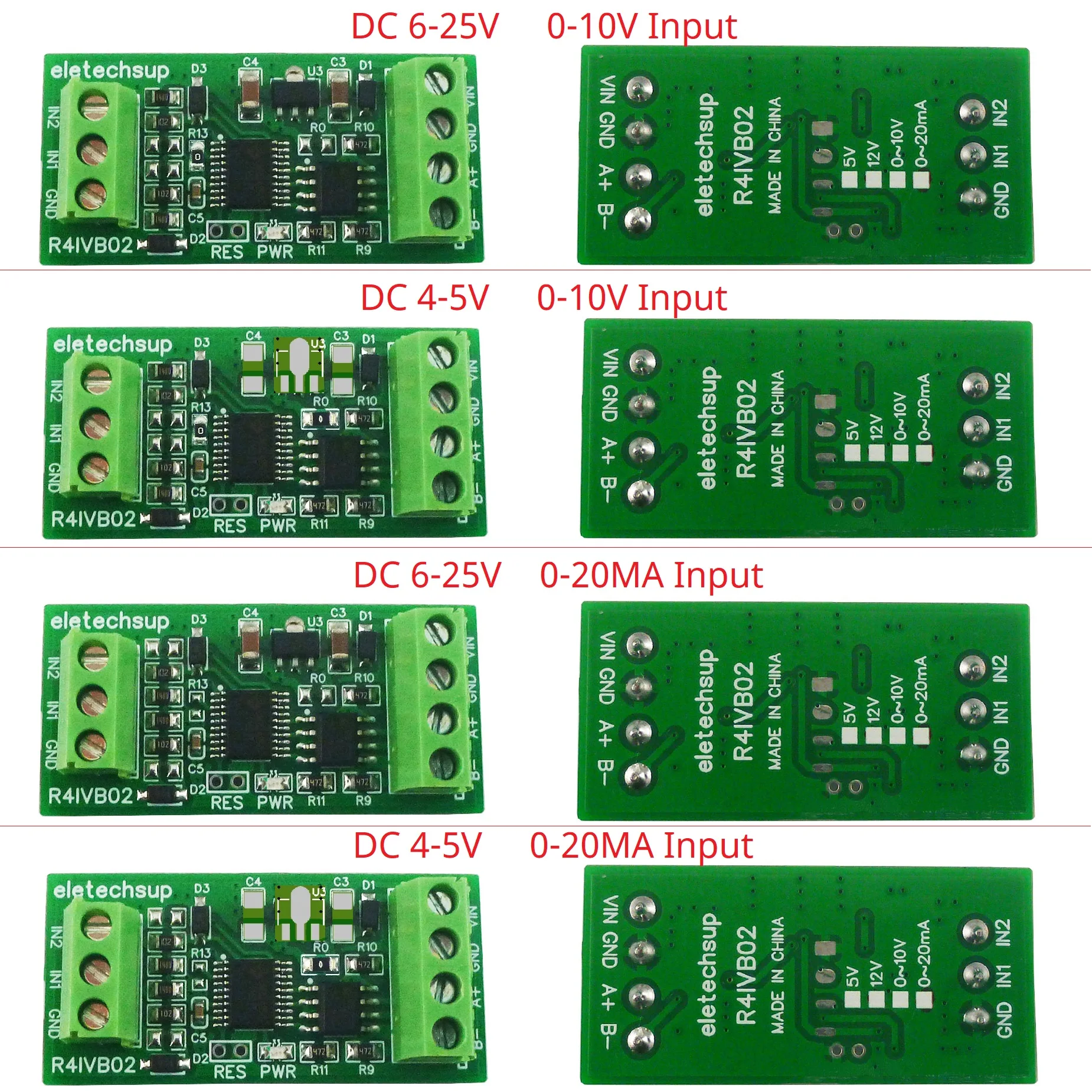 Дешевый 2-AI Modbus RS485 модуль сбора напряжения тока 12 бит ADC 4-20 мА 0-10 В PLC HMI аналоговая