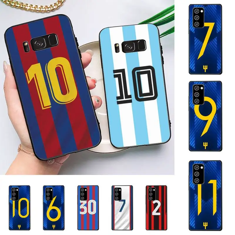 

FootBall Number 7 10 30 Phone Case for Samsung J 2 3 4 5 6 7 8 prime plus 2018 2017 2016 core