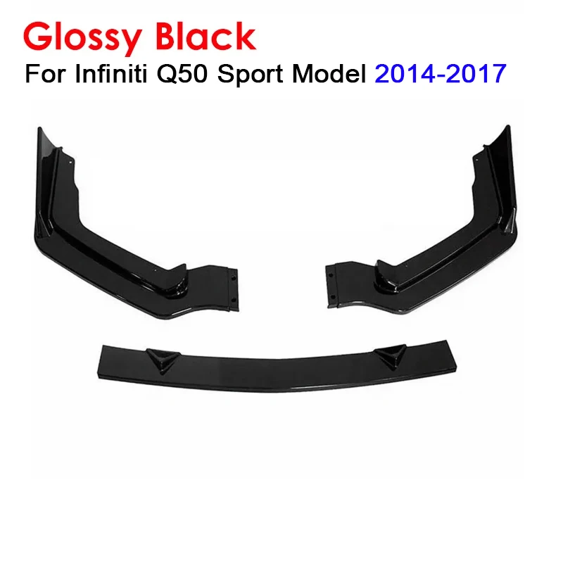

3 шт./компл. автомобильный передний бампер, спойлер, сплиттер для Infiniti Q50 Sport Model 2014-2021