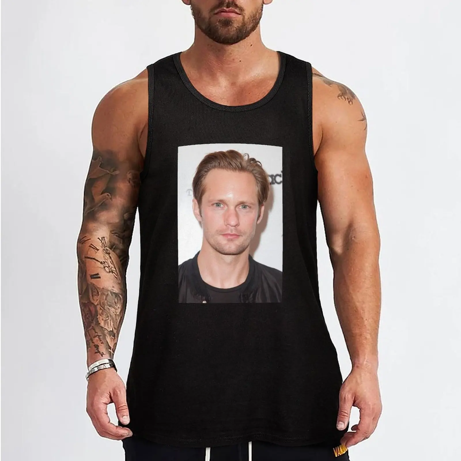Фото Майка Alexander Skarsgard свободного кроя, повседневная, без рукавов, летняя №2