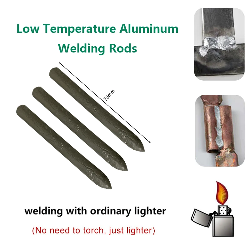 

9pcs Low Temperature Cored Electrode Vacuum Welding Rods Flux Copper Aluminum Stainless Steel Water Tank Plastic Welding Strip
