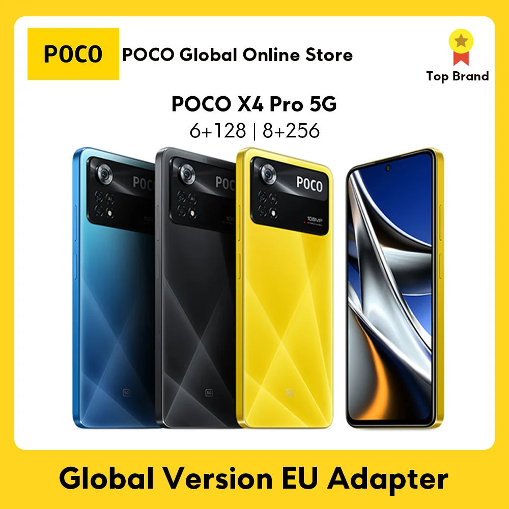 Global Version POCO X4 Pro 5G Smartphone Telephone 108MP Triple Camera 120Hz Amoled screen 67W turbo charging Snapdragon 660
