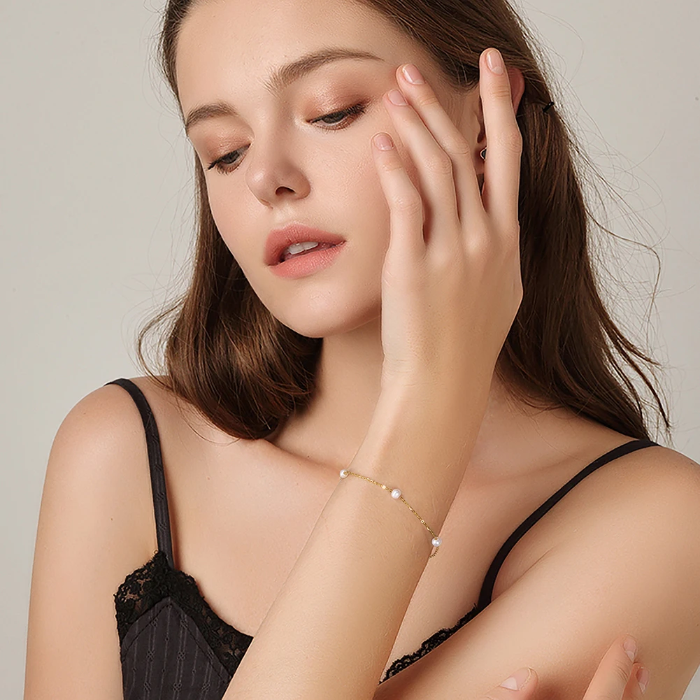 Женское кольцо из серебра 925 пробы с искусственным пресноводным жемчугом