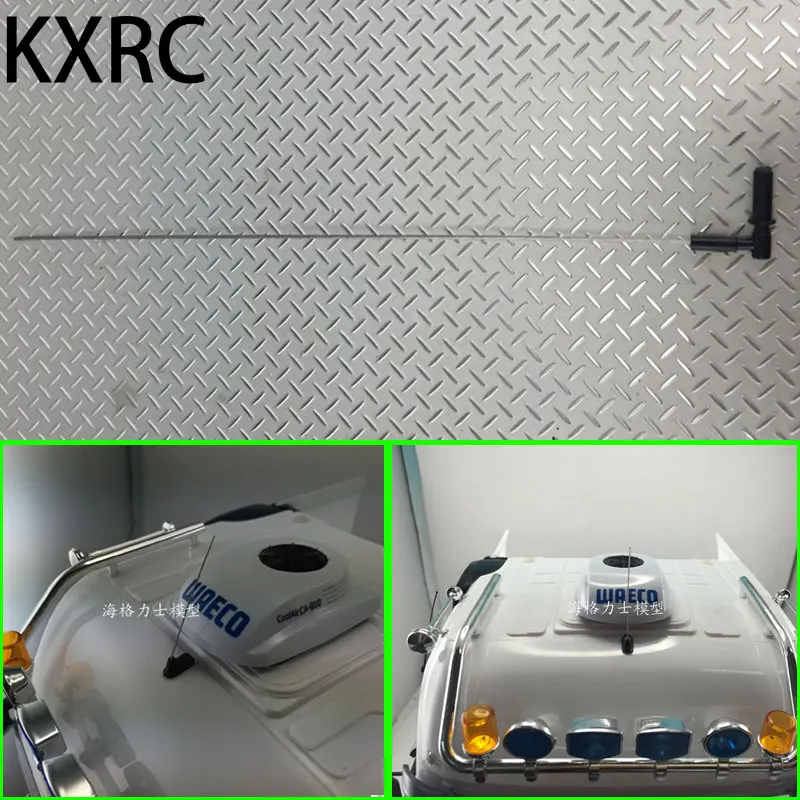 

Metal Simulation Roof Antenna Decoration for 1/14 Tamiya RC Truck Trailer Tipper Scania 770S R620 Actros Volvo MAN TGX LESU Part